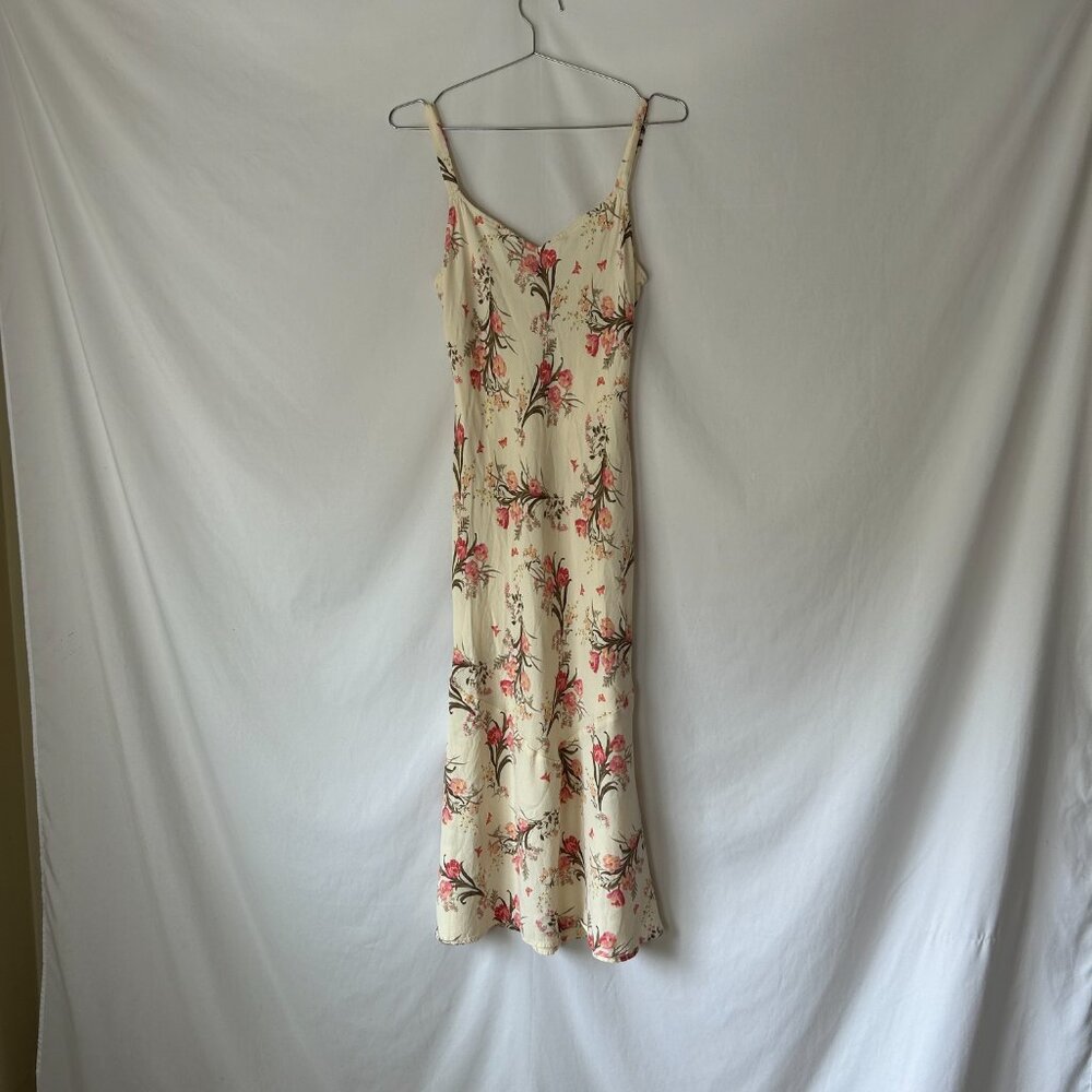 Reformation Slip Dress Floral L Strappy L Midi - Picture 3 of 9